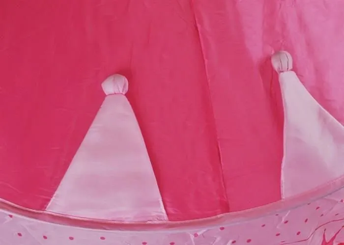 Детска палатка замък - розова и синя 135х105 см 14