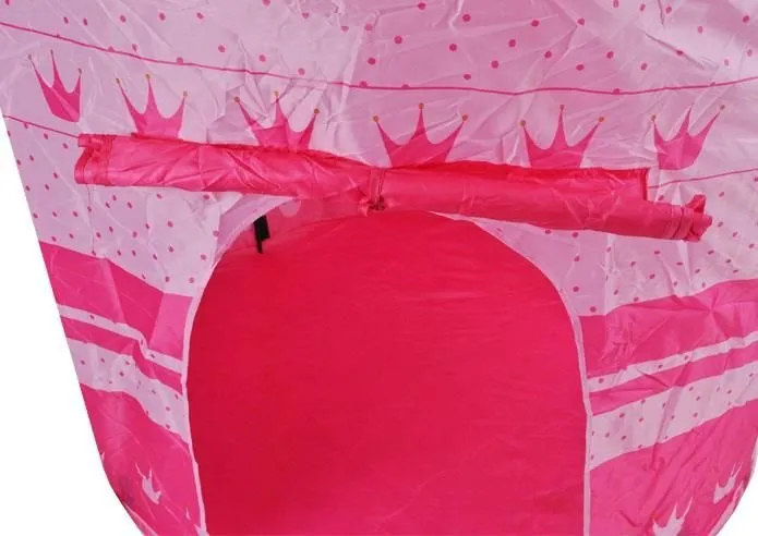 Детска палатка замък - розова и синя 135х105 см 15
