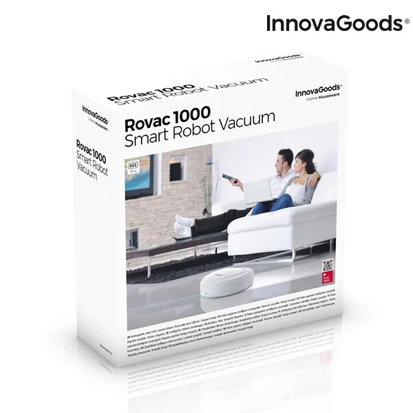 Интелигентна Прахосмукачка Робот Rovac 1000 InnovaGoods Бяла 2