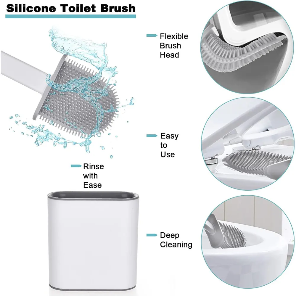 Силиконова четка за тоалетна с гъвкава глава 4