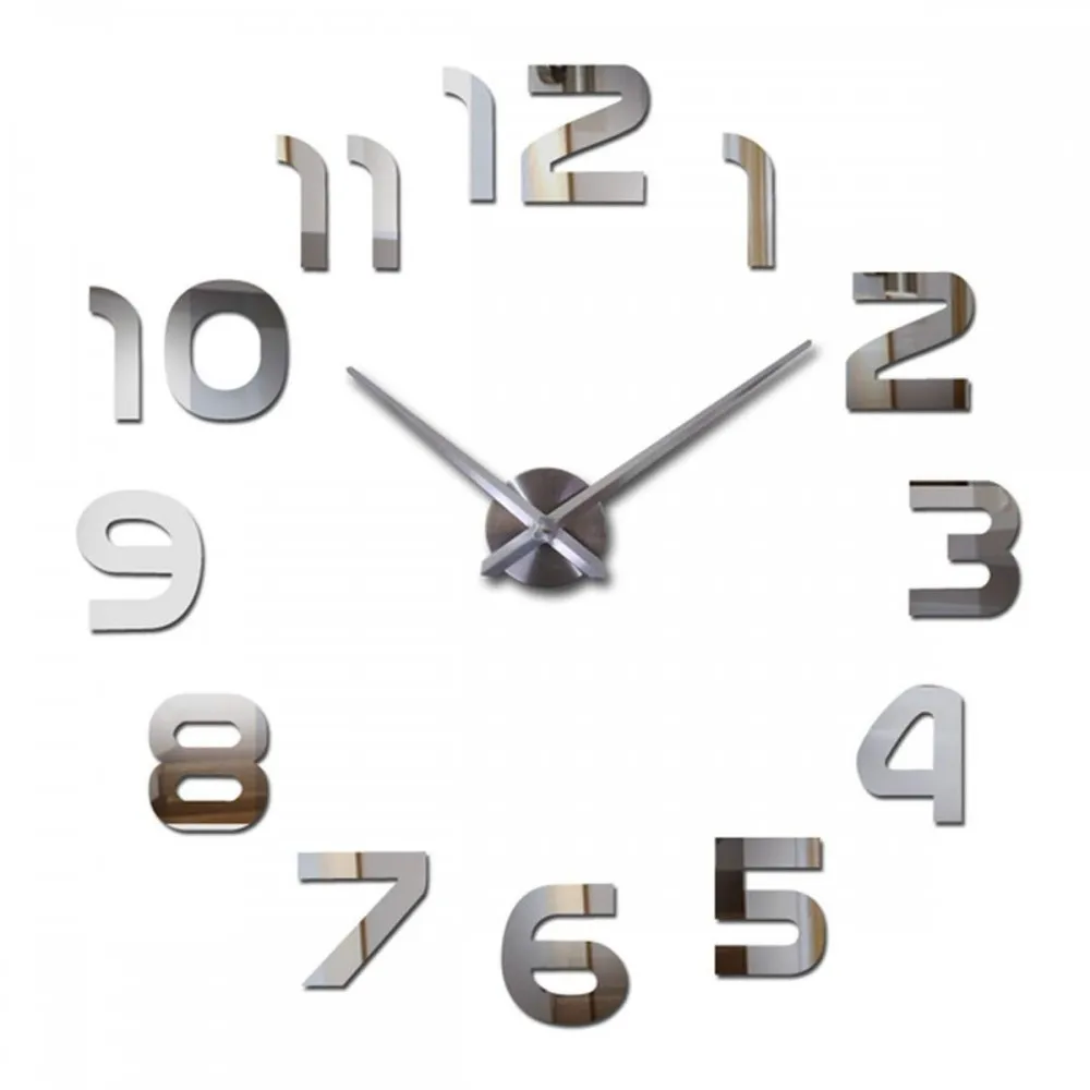 3D стенен часовник със залепващи арабски цифри 5