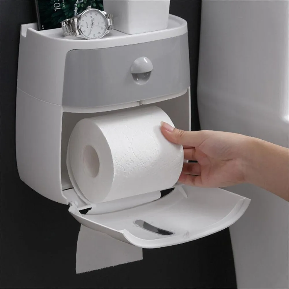 Водоустойчива поставка за тоалетна хартия с чекмедже 2