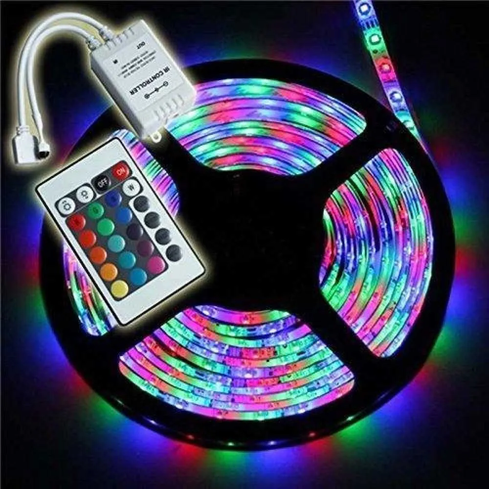 LED лента, цветна RGB, 5 метра водоустойчива с дистанционно управление 3