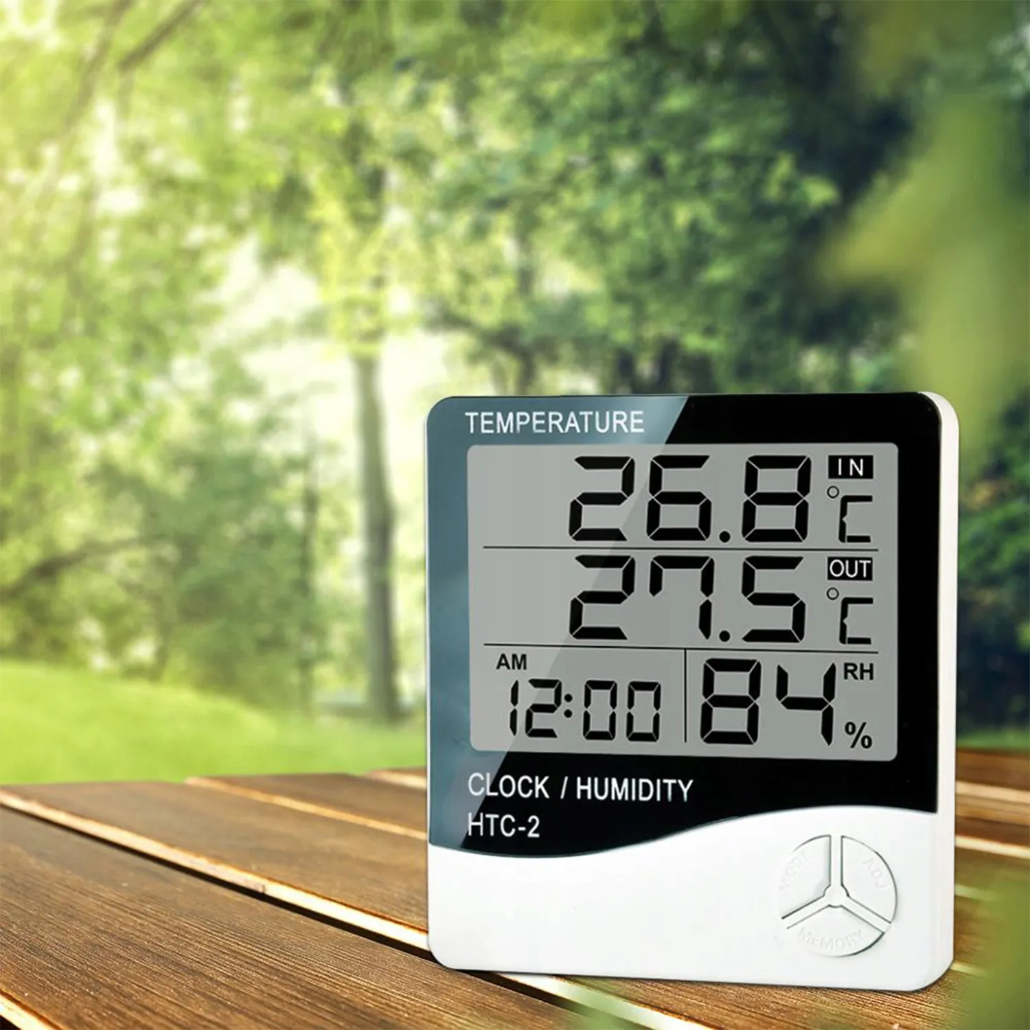 Термометър за вътрешна и външна температура HTC-2 3