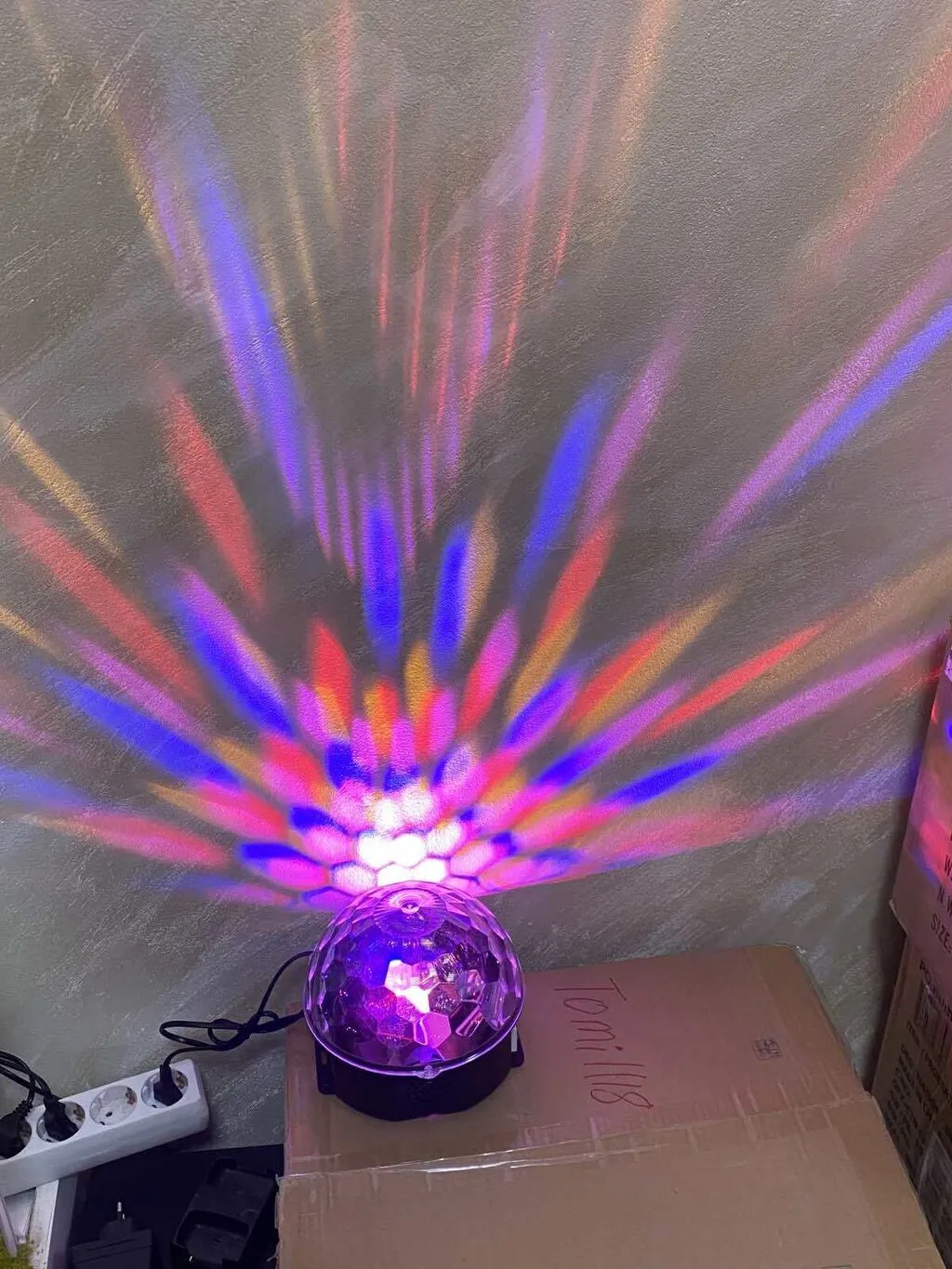 LED диско топка mp3 usb bluetooth проектор 5