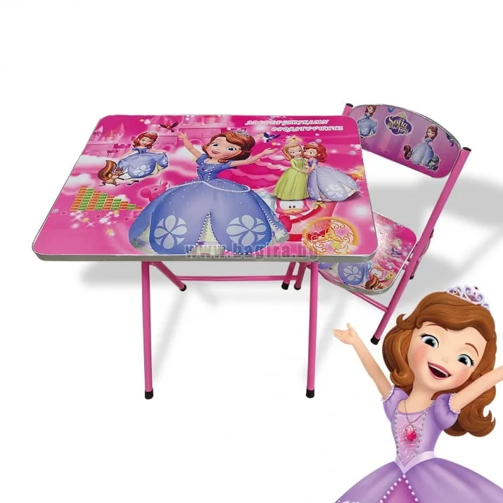 Сгъваема детска маса със столче и цветен дизайн/ момче/момиче 5