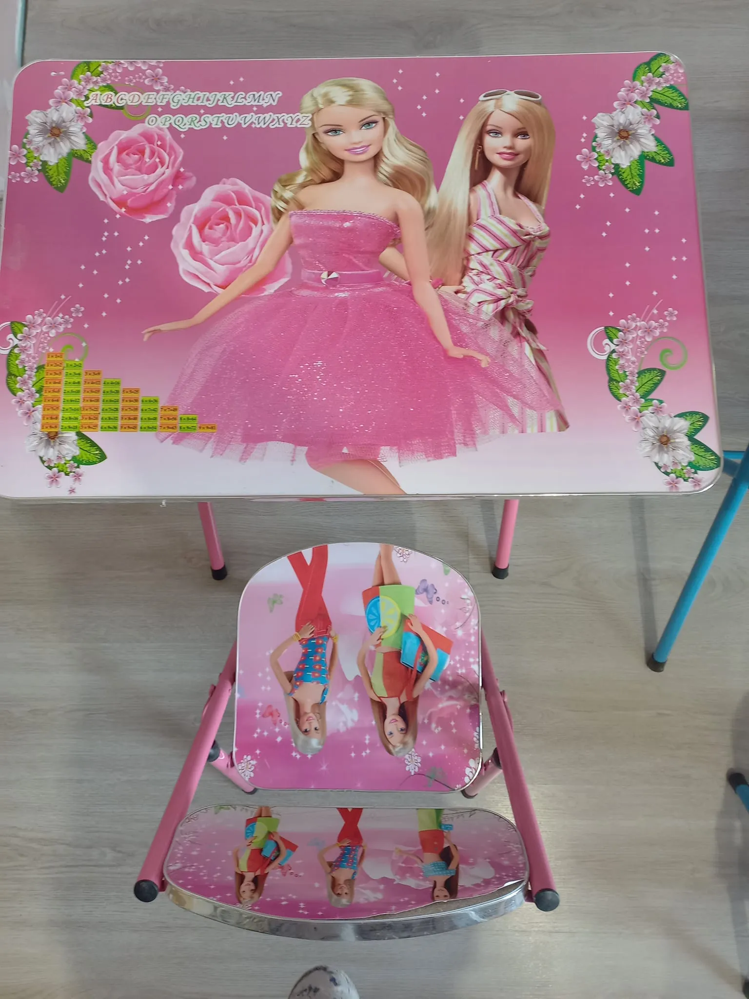 Сгъваема детска маса със столче и цветен дизайн/ момче/момиче 9