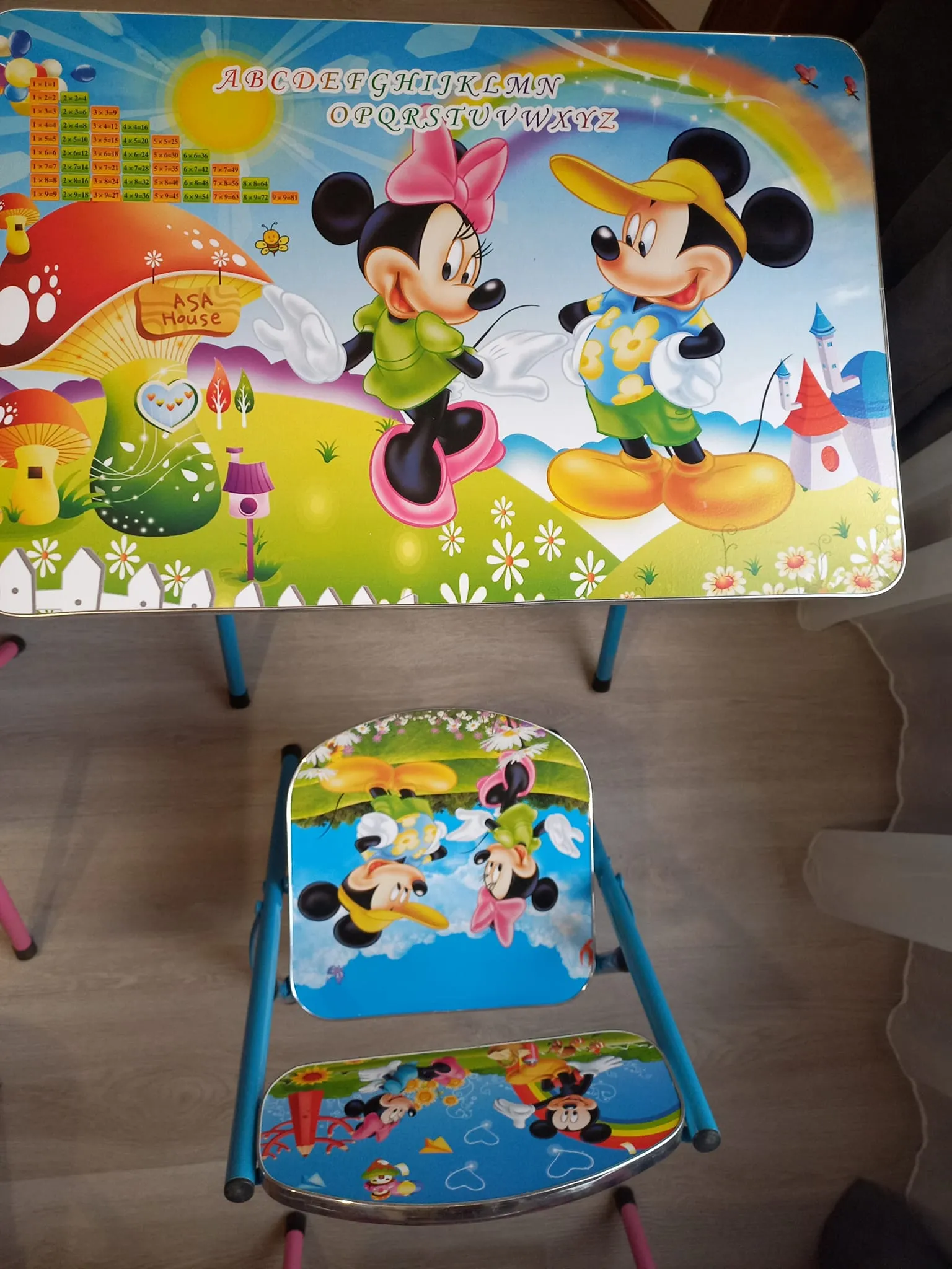 Сгъваема детска маса със столче и цветен дизайн/ момче/момиче 11