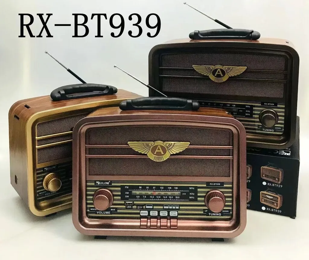 Ретро винтидж акумулаторно радио Golon RX-BT939 Bluetooth,Usb, Sd, FМ, АМ, SW 1