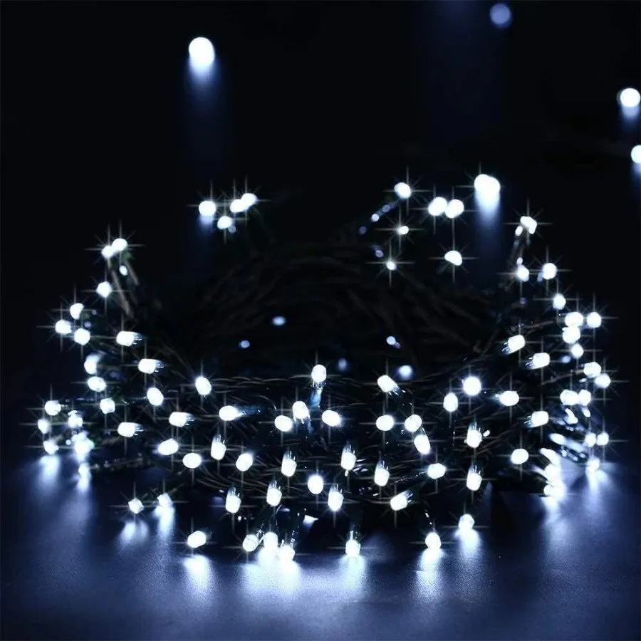 Соларни Коледни Лампички с Бяла Светлина - 20метра - 200LED 3