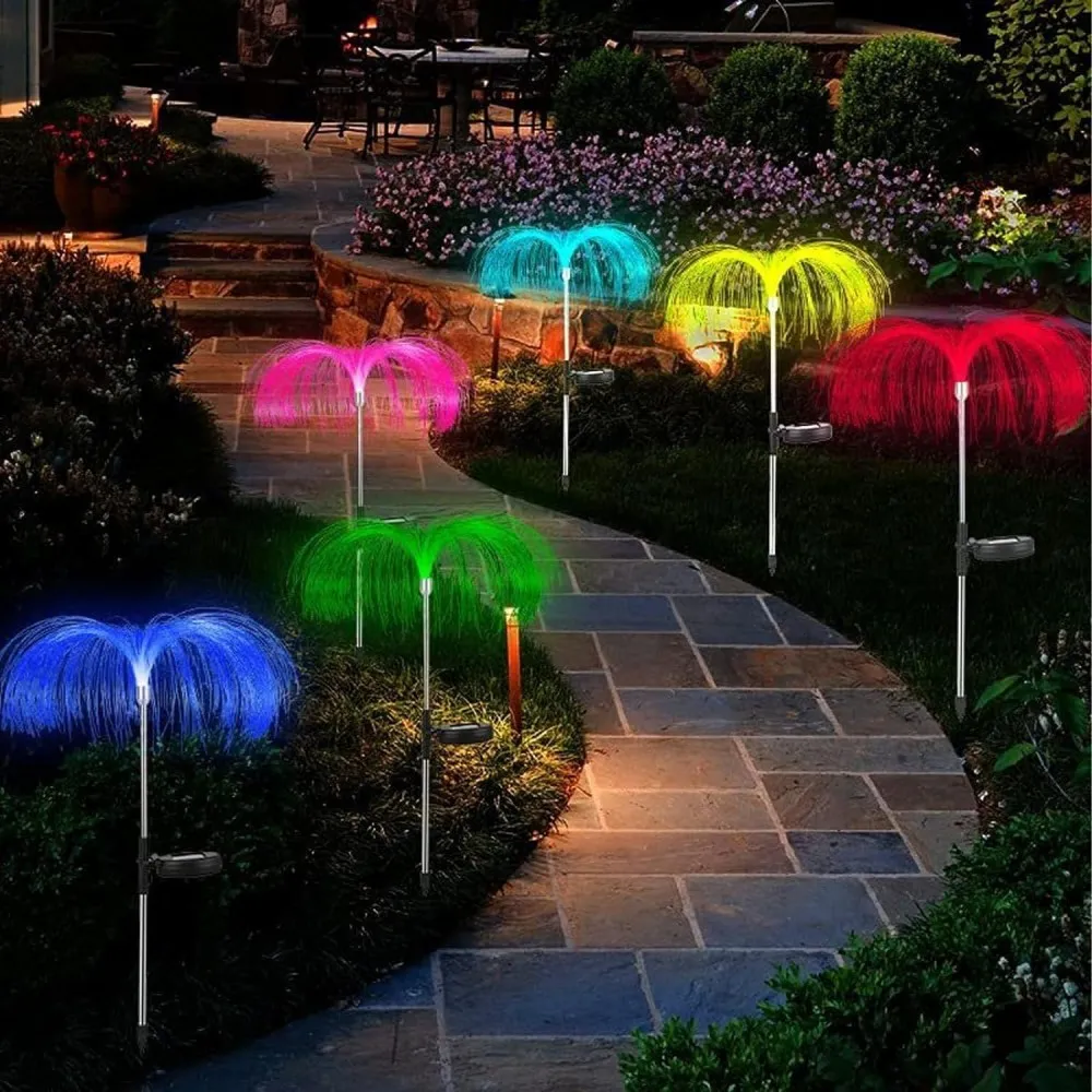  Градинска соларна LED лампа Медуза - светеща в 7 цвята 4