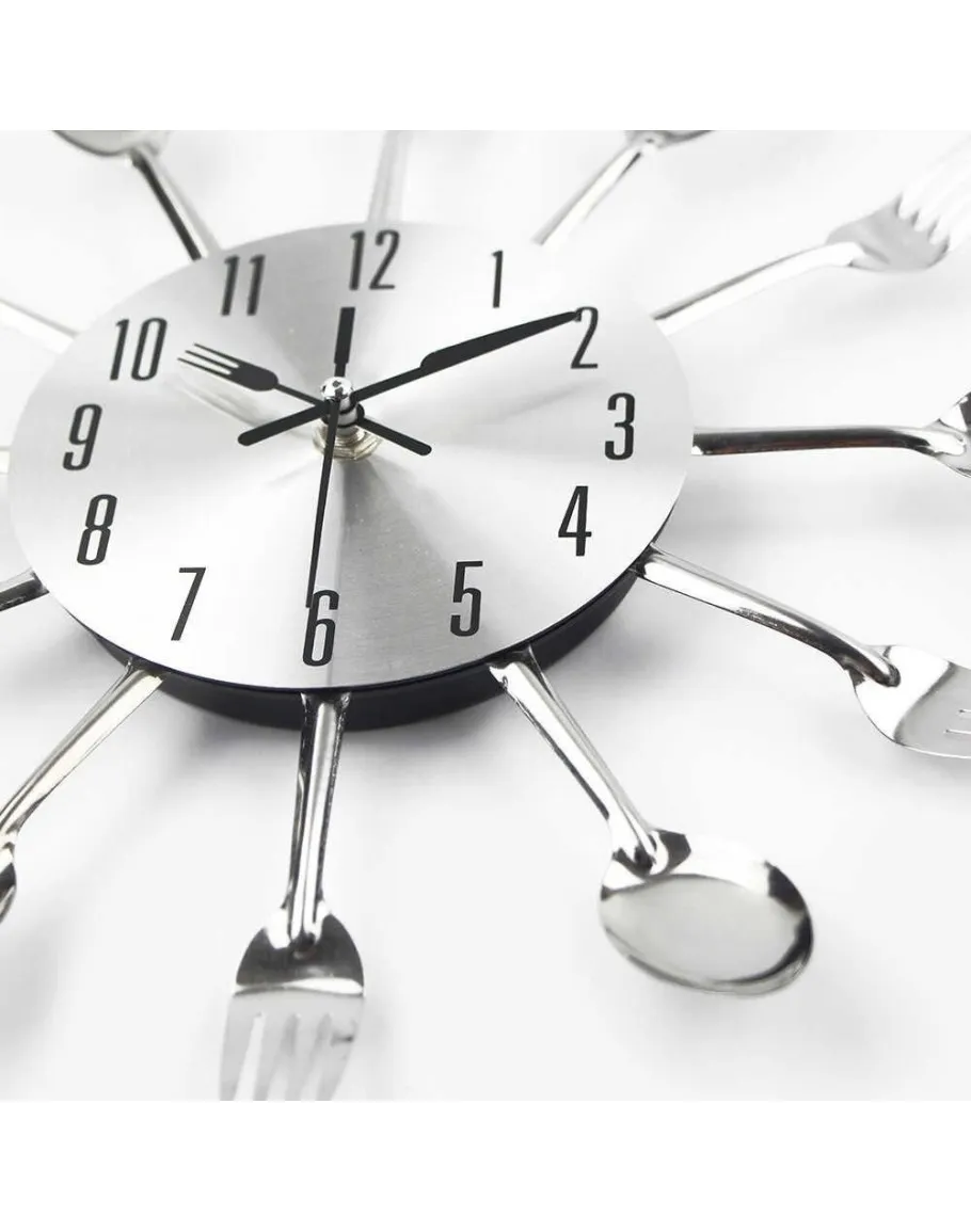 Кухненски часовник за стена с дизайн от вилици и лъжици 2