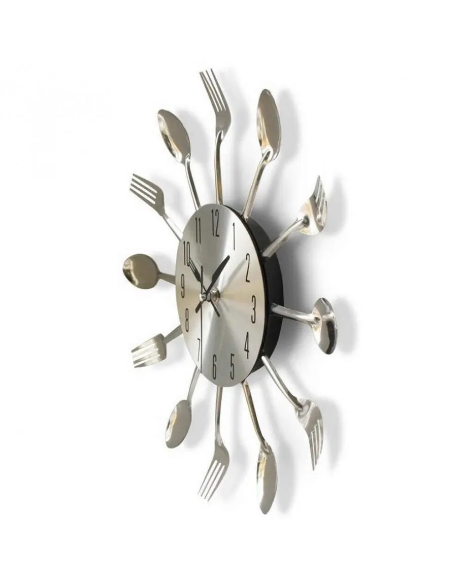 Кухненски часовник за стена с дизайн от вилици и лъжици 3