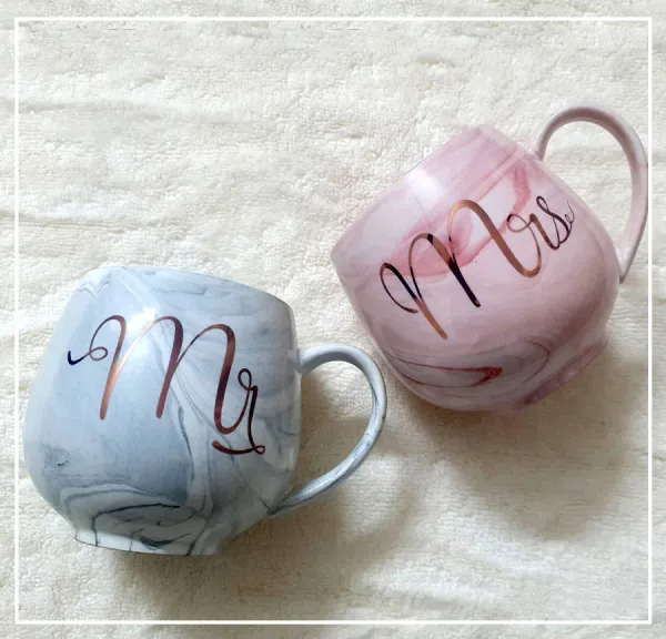 Керамична чаша с дръжка и надпис Ms или Mrs 1