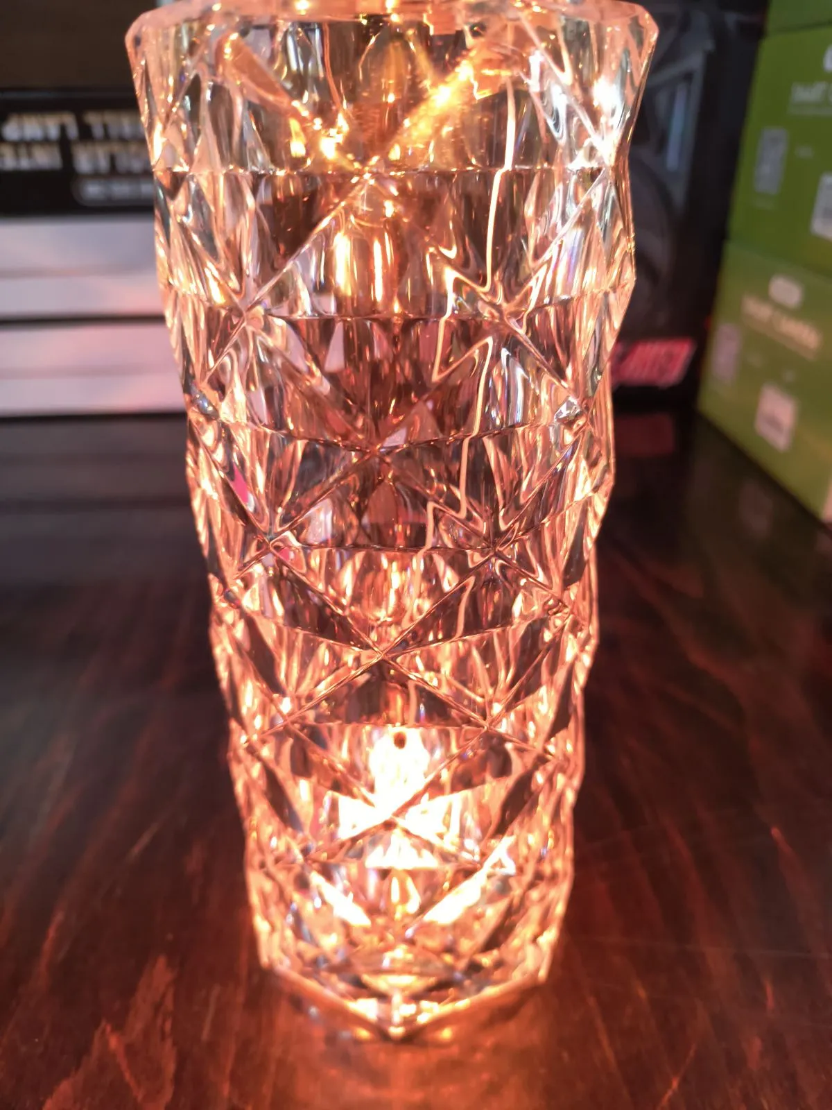LED кристална настолна лампа 4