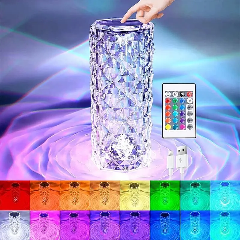 LED кристална настолна лампа 7