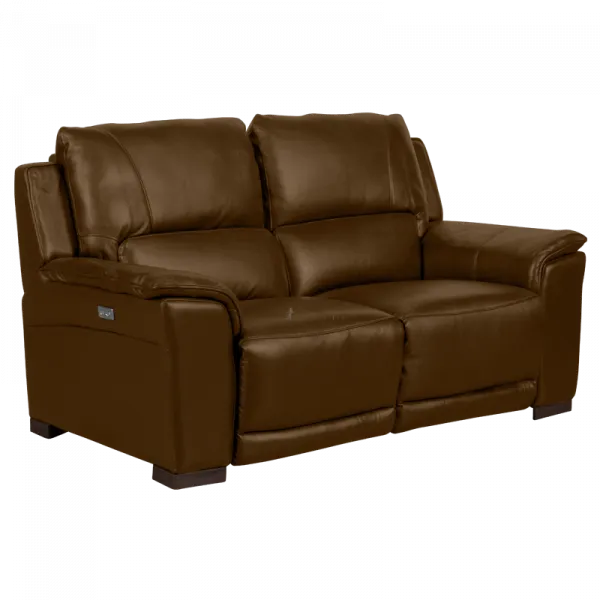 Кожен диван - двойка с електрически релакс механизъм COMODO LUX  1