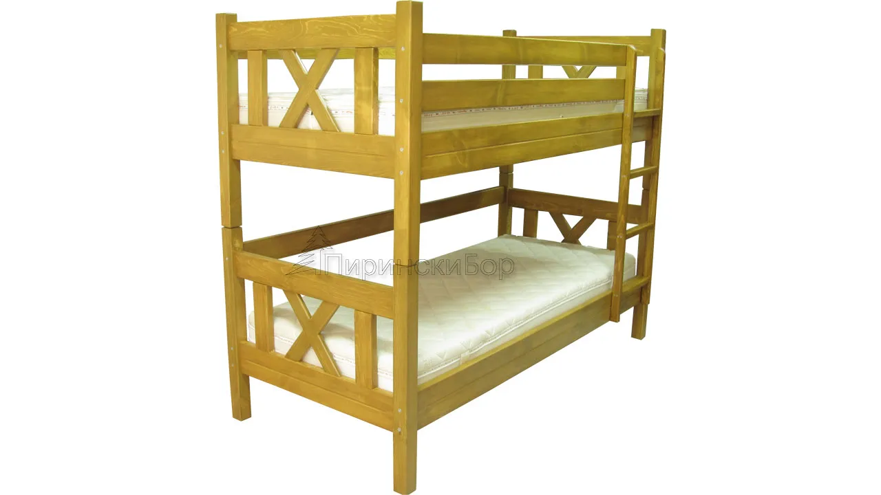 Дървено двуетажно легло Лондон 1