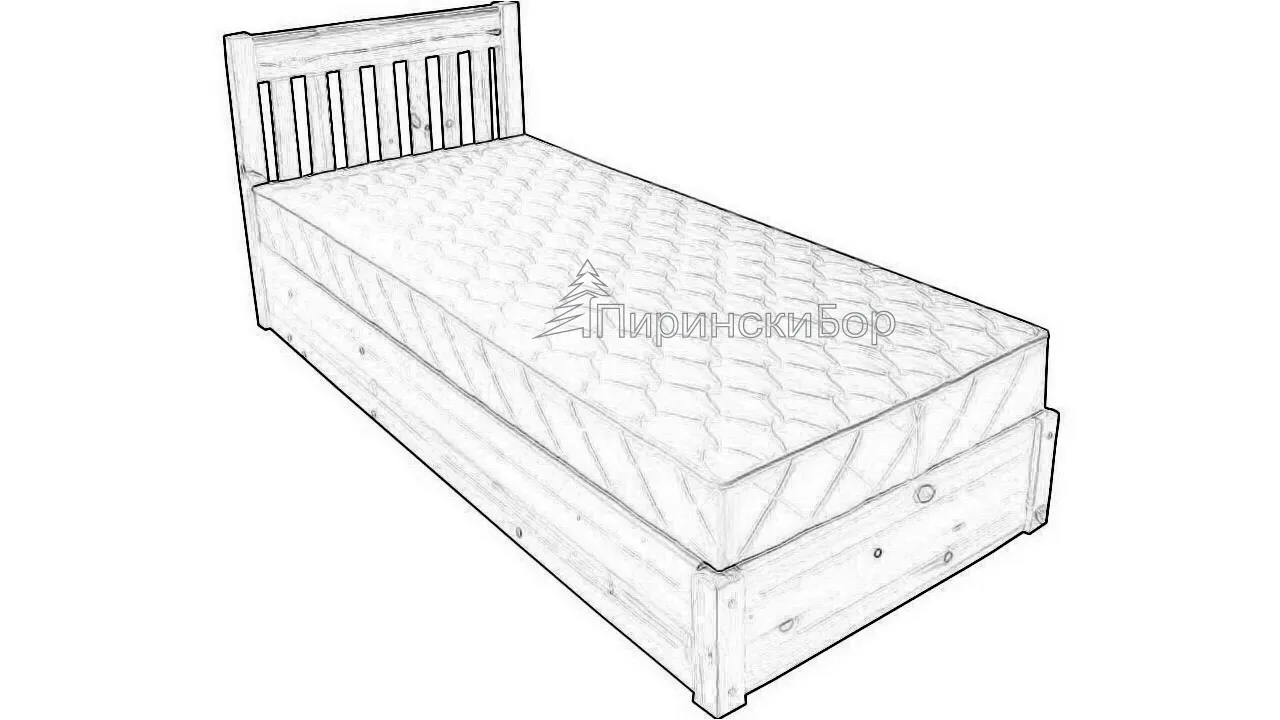 Легло от дърво АЛПИ с механизъм  3