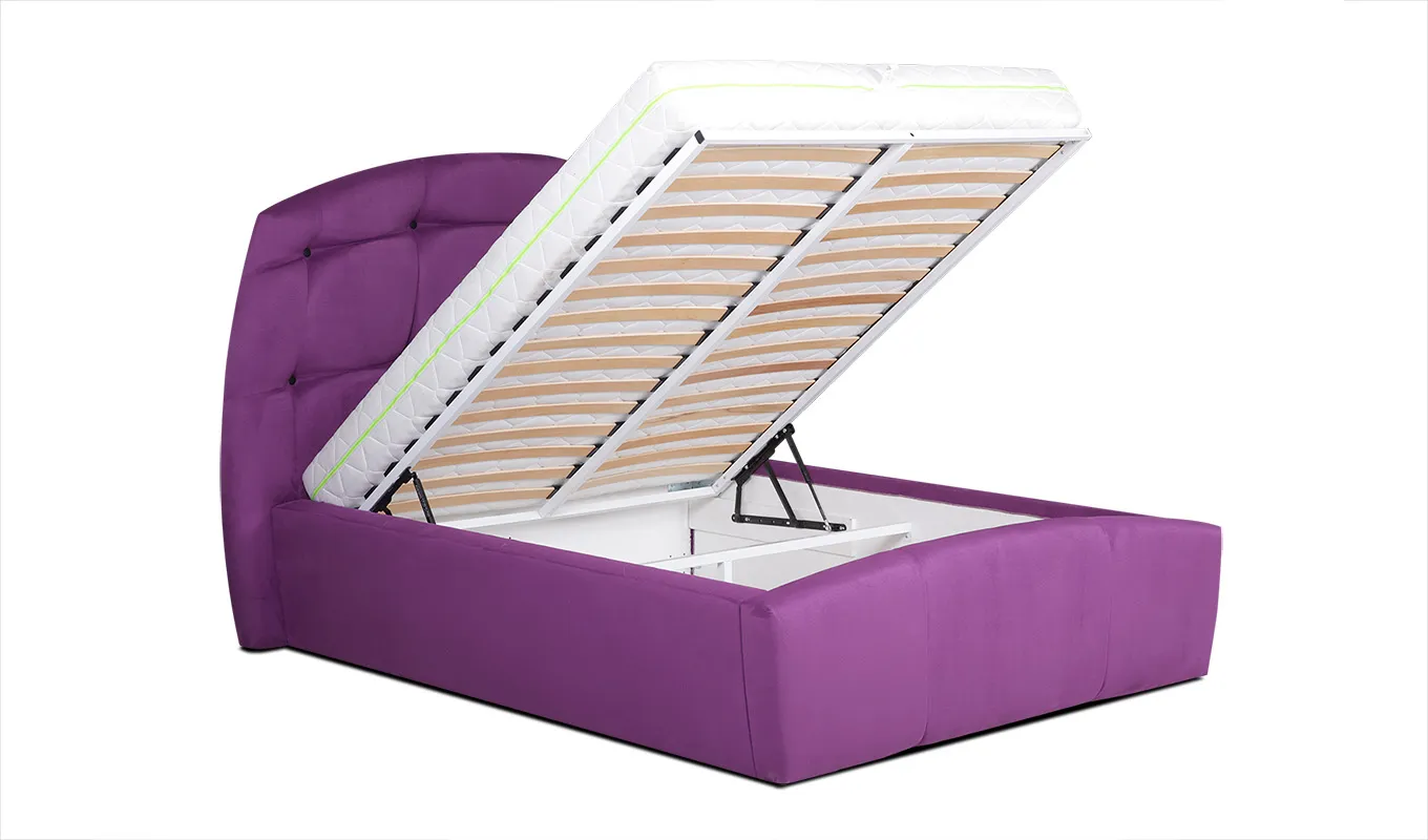 Тапицирано легло със заоблена табла Атлас 3