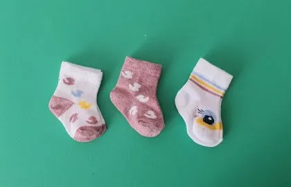 Бебе чорапи 3 чифта в кутия  4