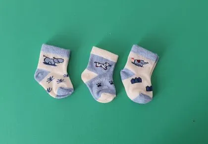 Бебе чорапи 3 чифта в кутия  5