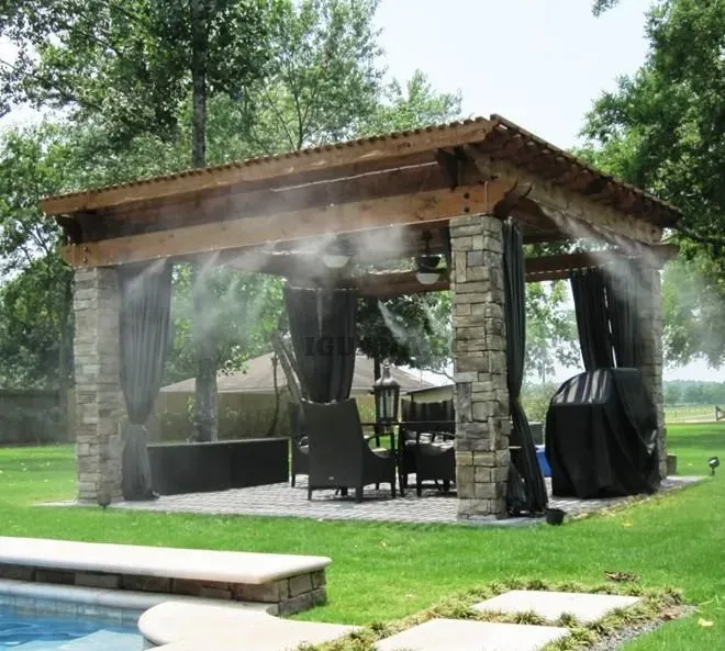 Система за охлаждане с водна мъгла,с автоматично разпръскващи дюзи.За къща,вила,двор на открито,тераса,навес,беседка,плажен чадър и оранжерия. 3