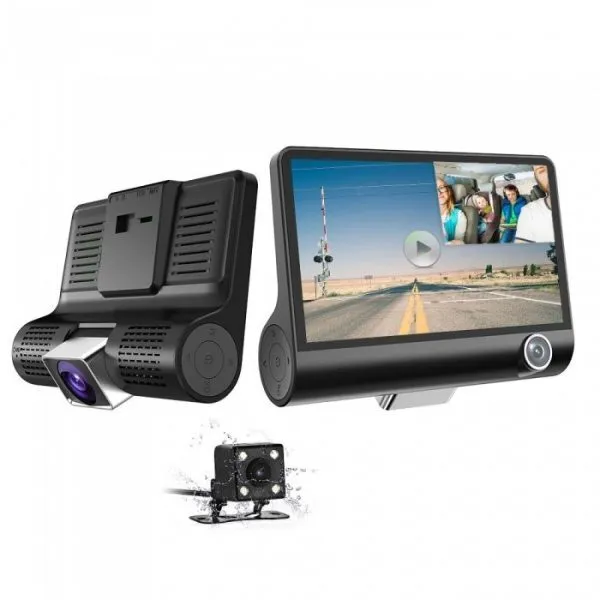 Видеорегистратор Amio с 2 камери FUll HD VIDEO CAR DVR + Камера за задно виждане 3