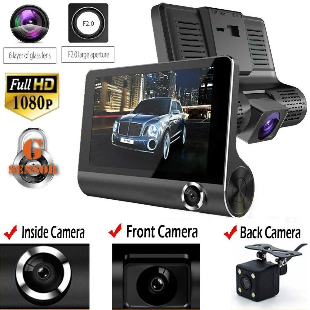 Видеорегистратор Amio с 2 камери FUll HD VIDEO CAR DVR + Камера за задно виждане 1