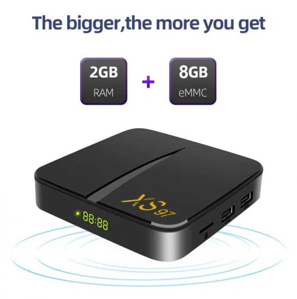 2022 XS97 TV Box Amlogic S905W2 4K Android 11 2.4G/5G wifi ЧЕТИРИ ЯДРЕН Android TV Box XS97 Set Top Box 1