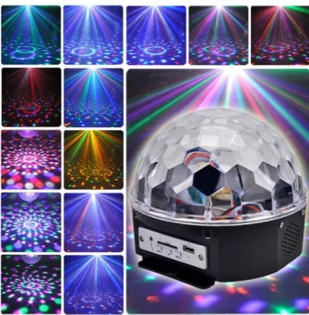 LED лампа - кълбо с вградена тонколона USB/TF - LED Magic Ball Light 2