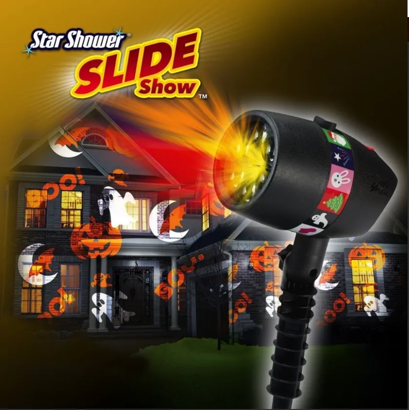 Лазер за коледна окраса/ прожектор с 12 форми Star Shower Slide 8