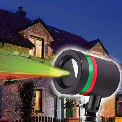 Цветен лазер Laser Shower Light с хиляди Светлини -  водоустойчив за външна и вътрешна употреба 2