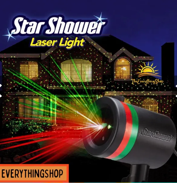 Цветен лазер Laser Shower Light с хиляди Светлини -  водоустойчив за външна и вътрешна употреба 6