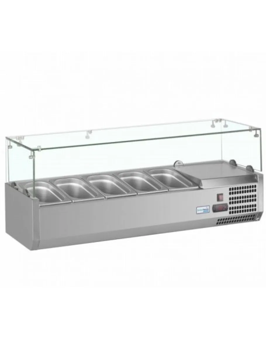 Хладилна витрина 1800х330х435мм - студен салатен бар за 8х1/4 GN 1
