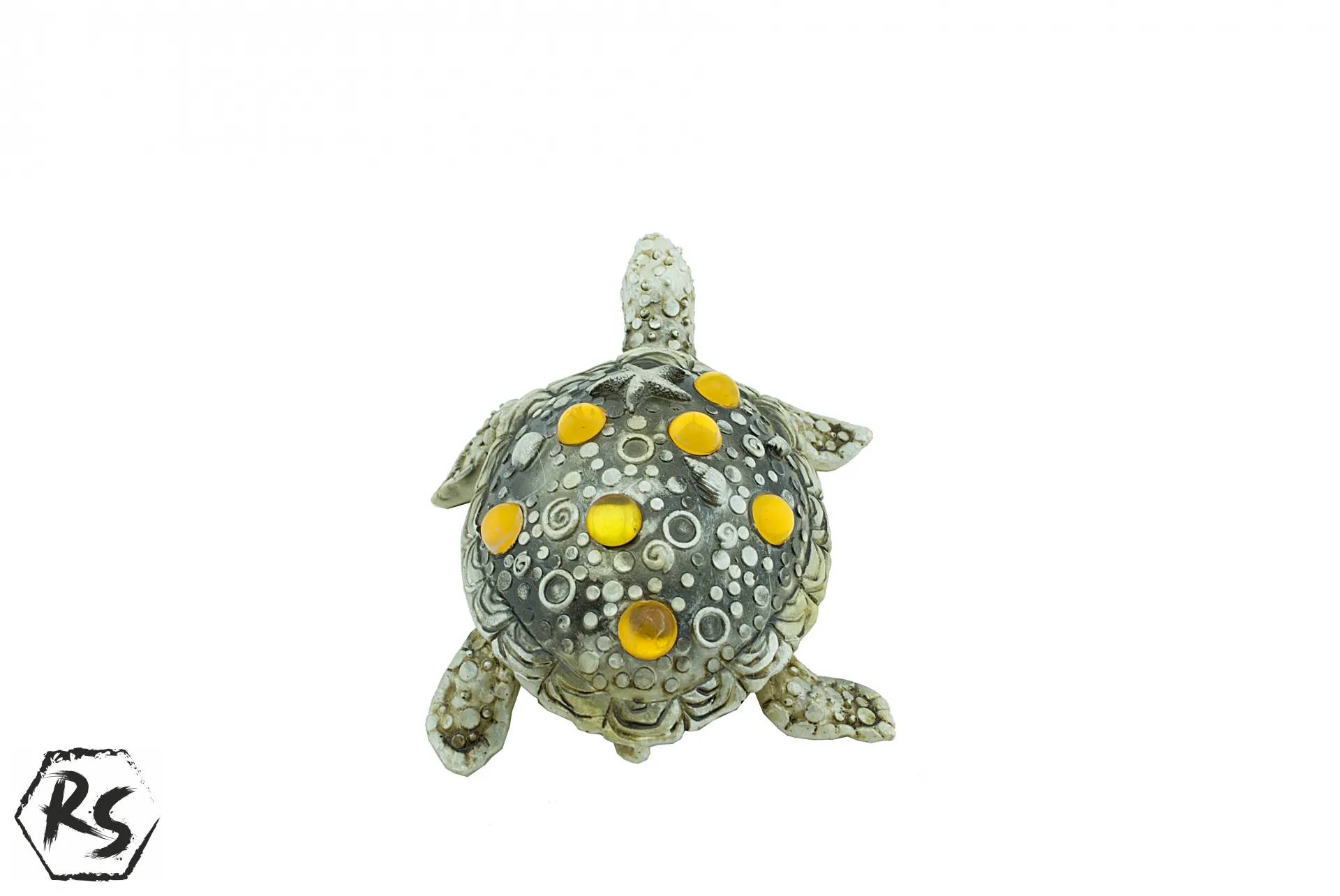 Морска костенурка с оранжеви камъни 16,5 см 5