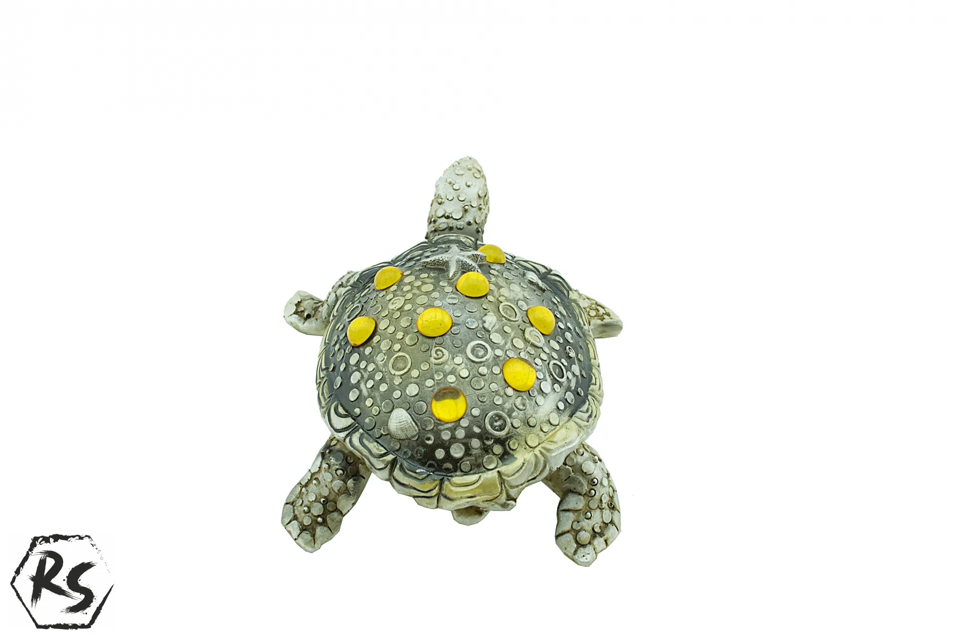 Морска костенурка с оранжеви камъни 21,5 см 4