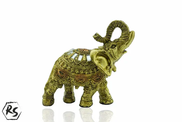 Статуетка златен слон 8 см 1