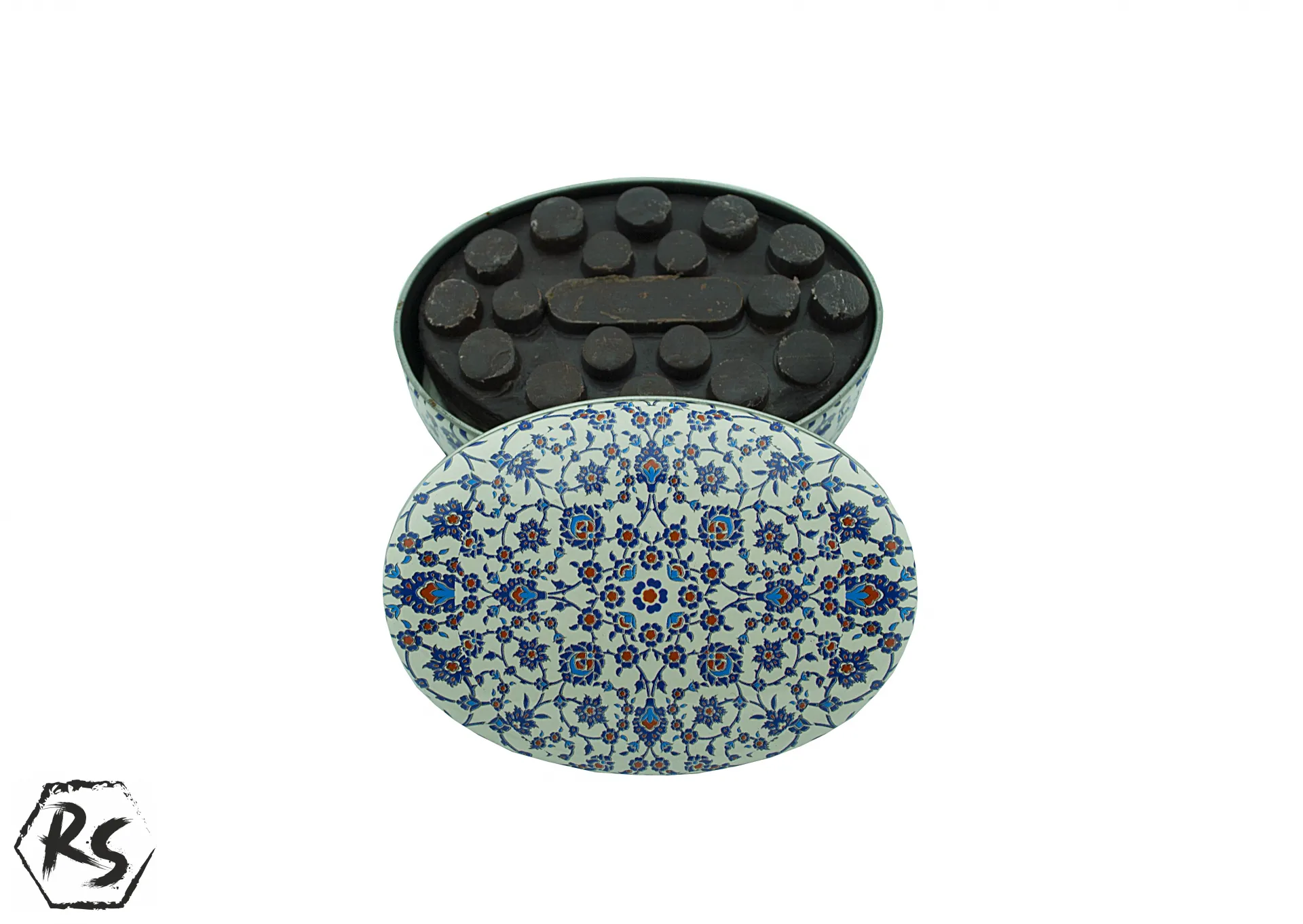 Сапун за масаж в метална кутия с аромат на черно грозде Е21В 1