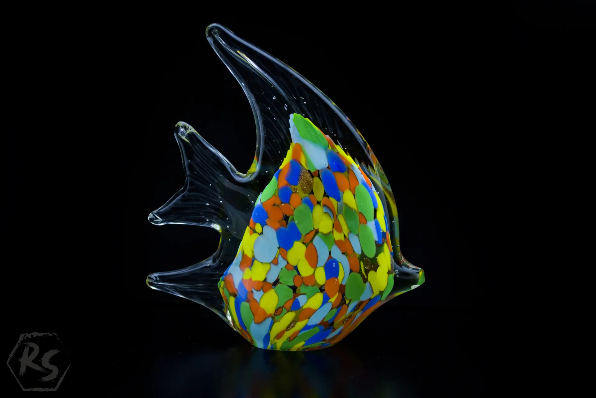 Цветна стъклена риба в стил Мурано 1