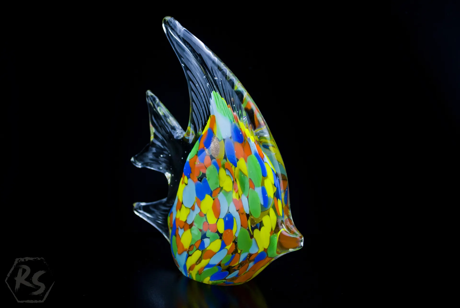 Цветна стъклена риба в стил Мурано 2