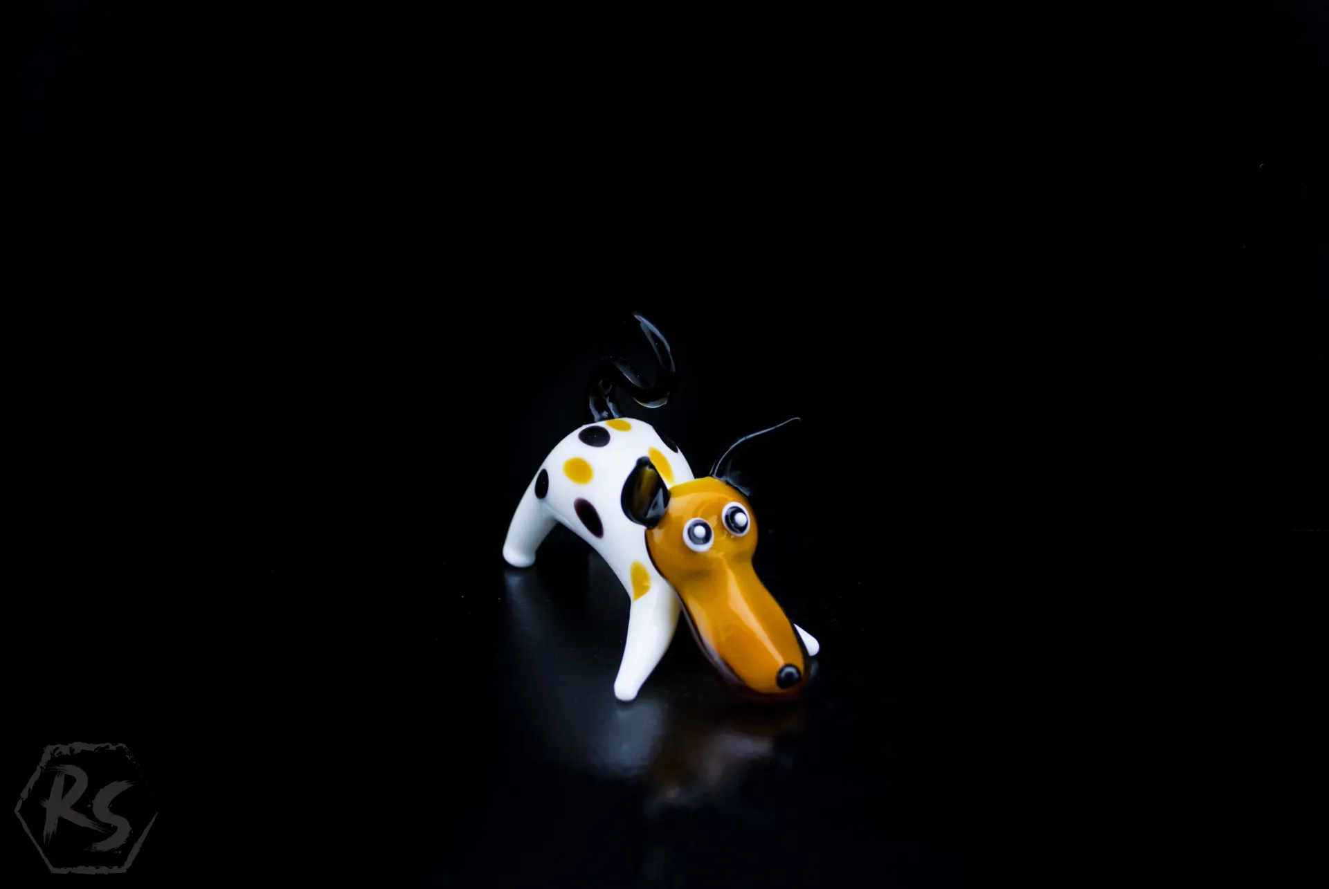 Стъклена фигурка куче в стил Мурано 5