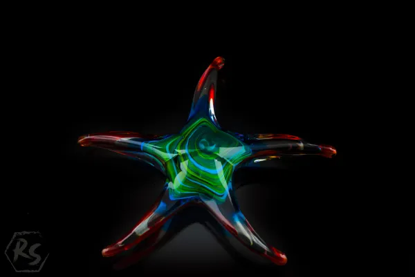 Стъклена морска звезда в стил Мурано 22 см 1