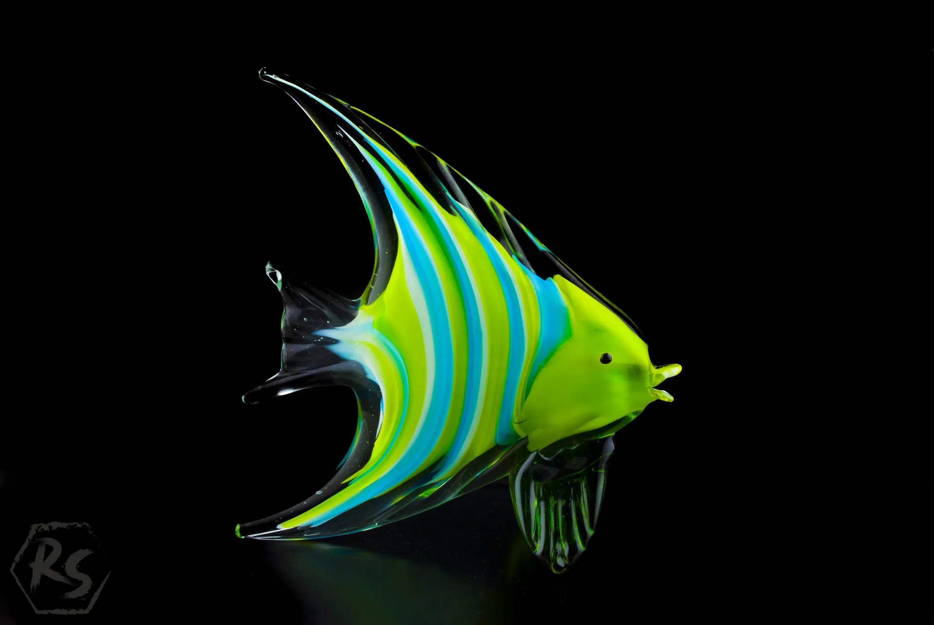 Стъклена фигура риба в стил Мурано 21 см 1