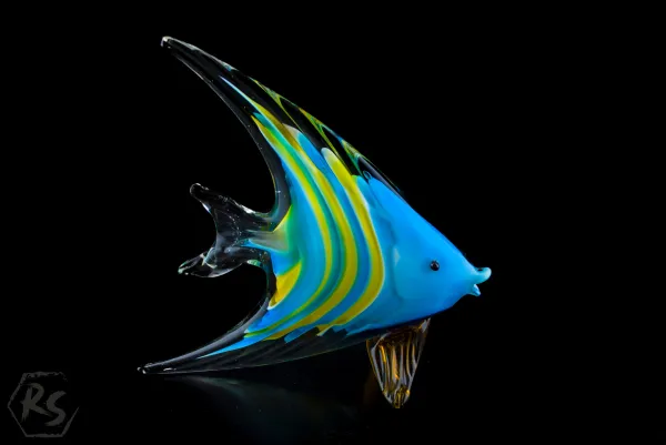Стъклена фигура риба в стил Мурано 19 см 1