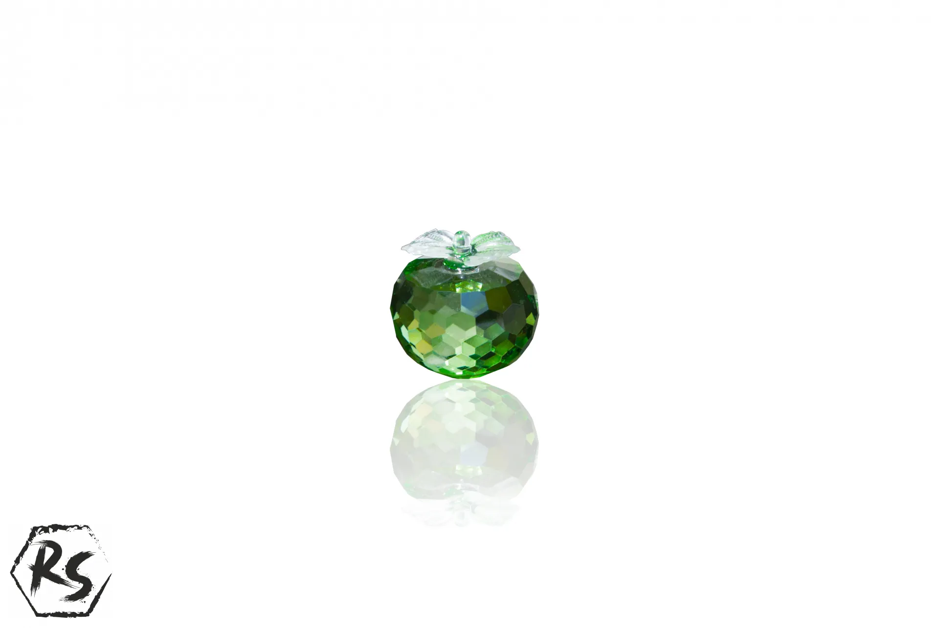Малка кристална ябълка в зелено 2