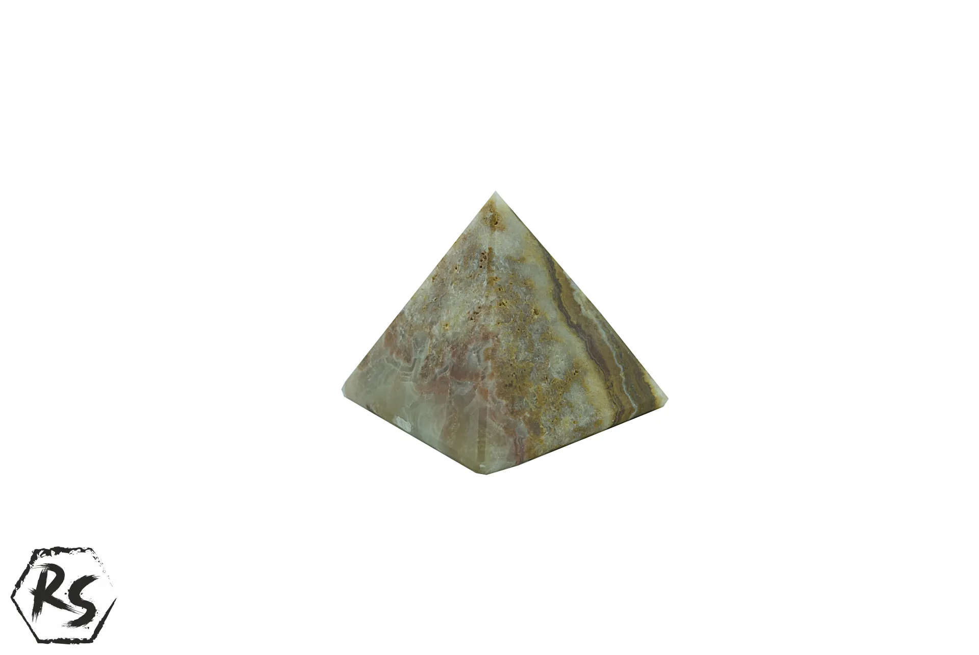 Пирамида от мраморен оникс в кафяво 2