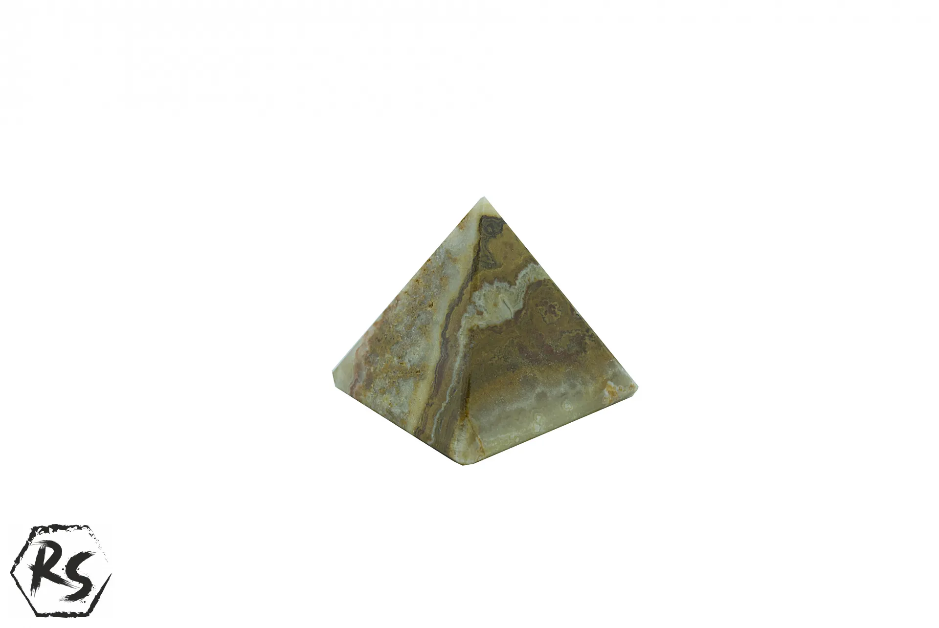 Пирамида от мраморен оникс в кафяво 3