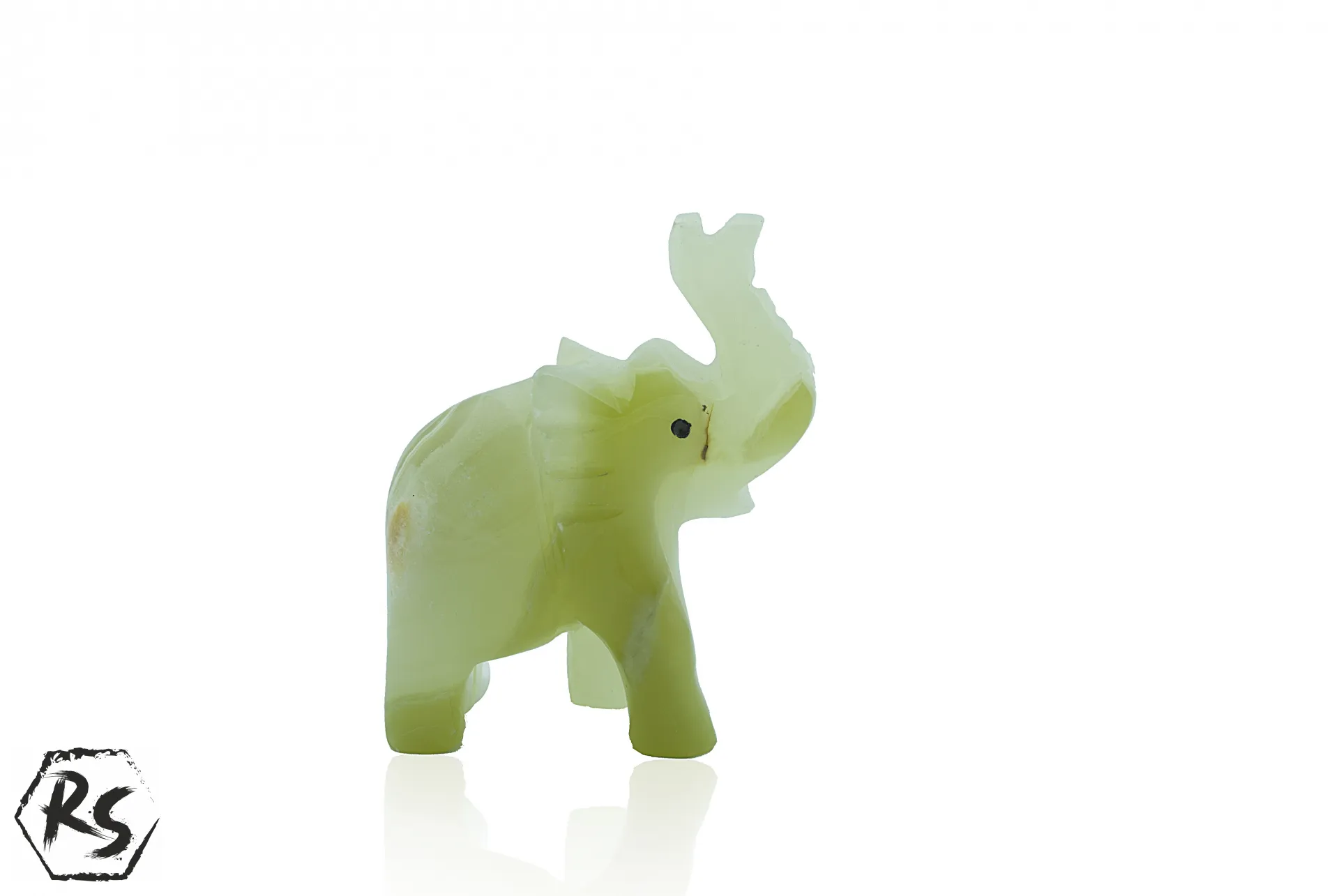 Фигурка на слонче от мраморен оникс 2