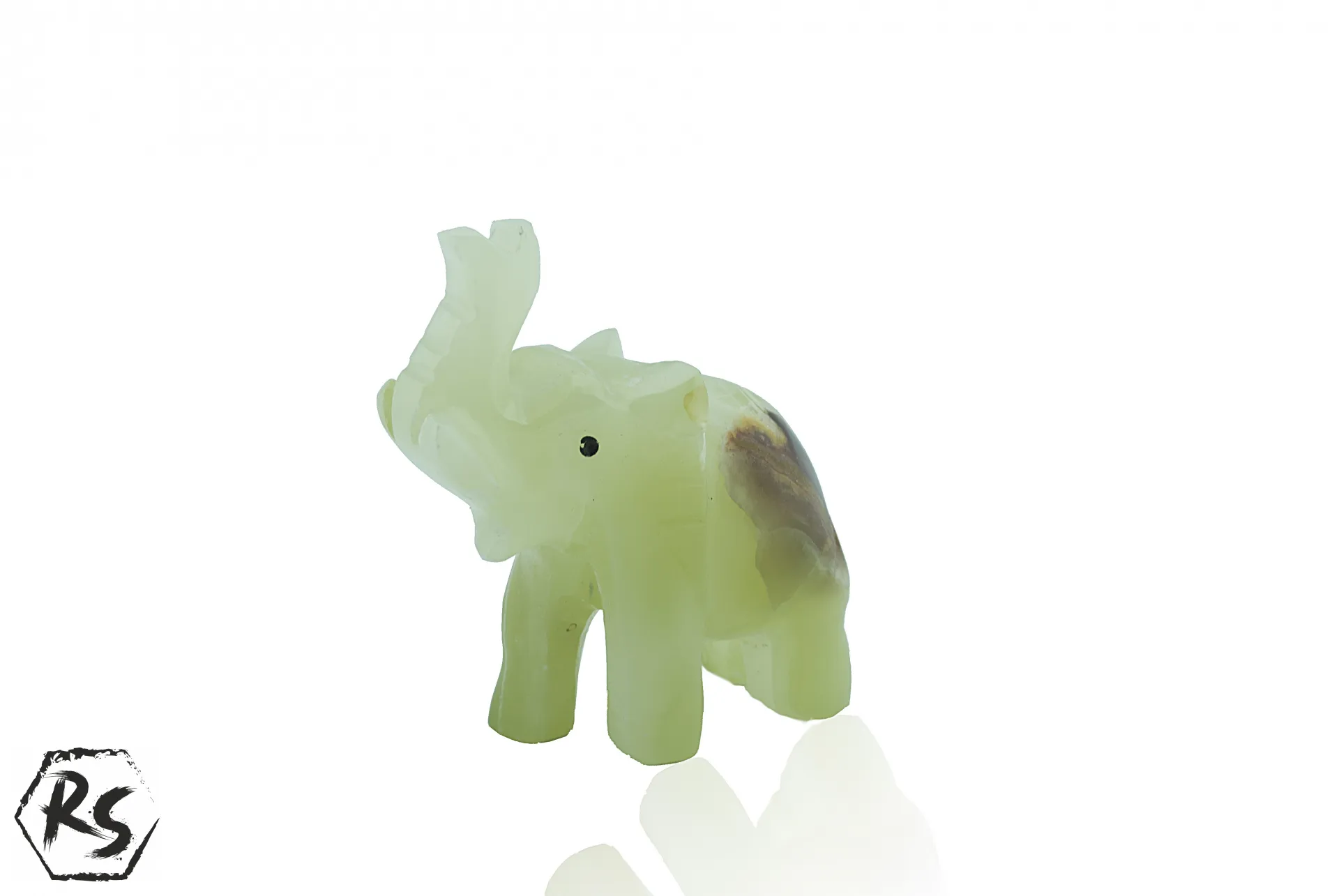 Фигурка на слонче от мраморен оникс 4